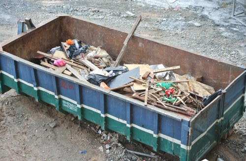 Rubbish clearance team at work in South West London